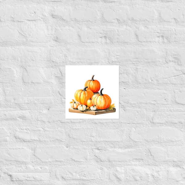Pumpkins in Watercolor 1 Poster - Image 3