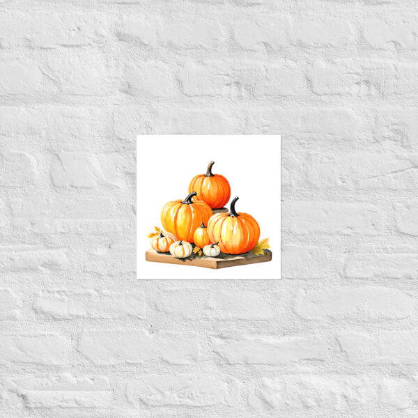 Pumpkins in Watercolor 1 Poster - Image 5