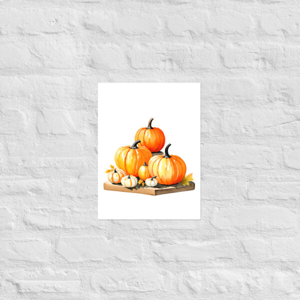 Pumpkins in Watercolor 1 Poster - Image 6