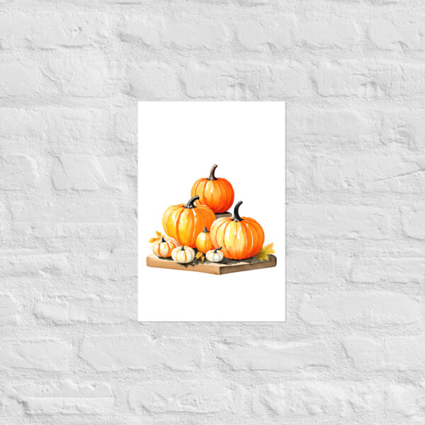Pumpkins in Watercolor 1 Poster - Image 7