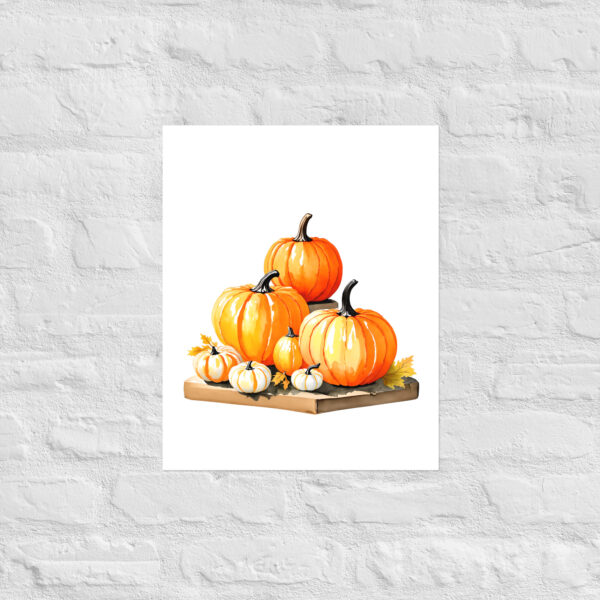 Pumpkins in Watercolor 1 Poster - Image 9
