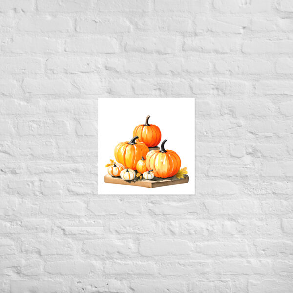 Pumpkins in Watercolor 1 Poster - Image 10