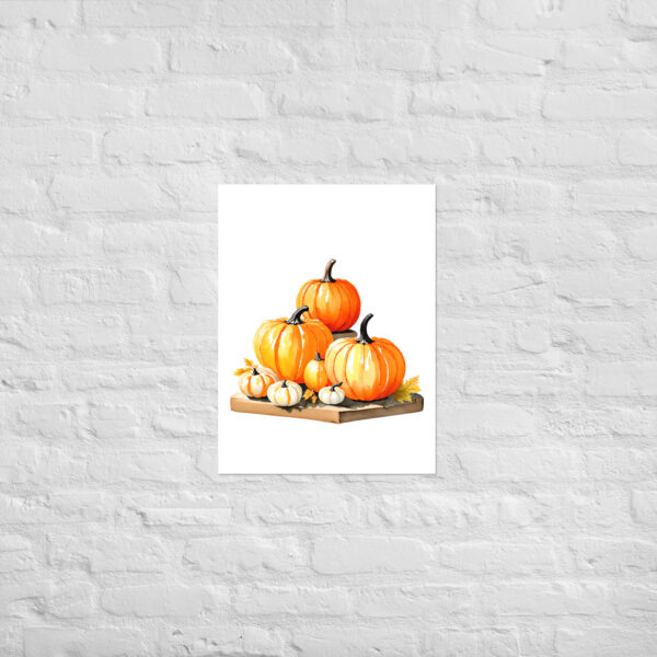 Pumpkins in Watercolor 1 Poster - Image 11