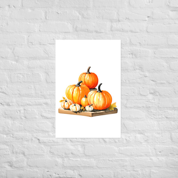 Pumpkins in Watercolor 1 Poster - Image 12