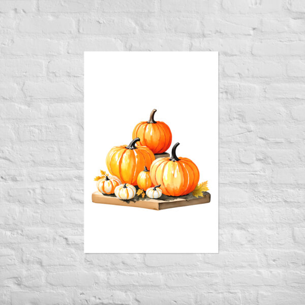 Pumpkins in Watercolor 1 Poster - Image 13