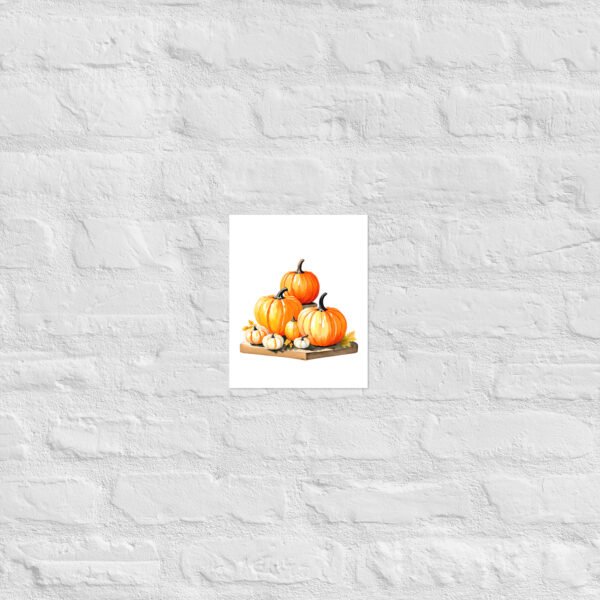 Pumpkins in Watercolor 1 Poster - Image 15