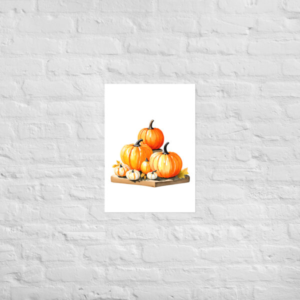 Pumpkins in Watercolor 1 Poster - Image 2
