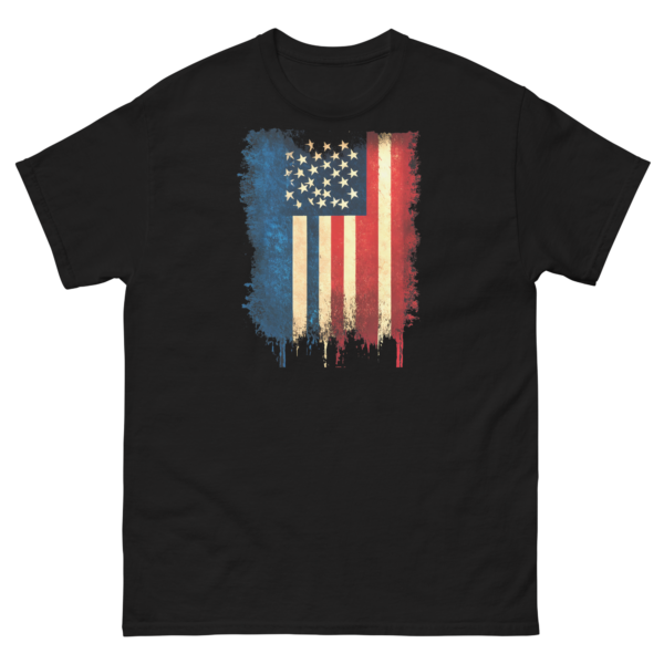 Worn American Flag Unisex classic tee - Image 3