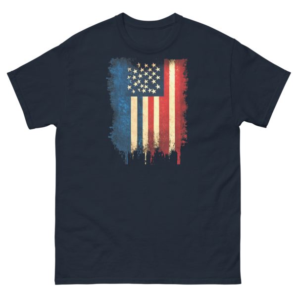 Worn American Flag Unisex classic tee - Image 4