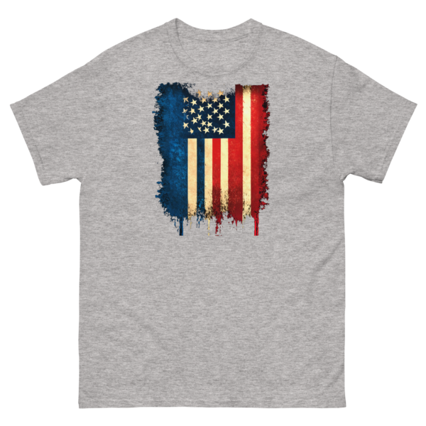 Worn American Flag Unisex classic tee - Image 9