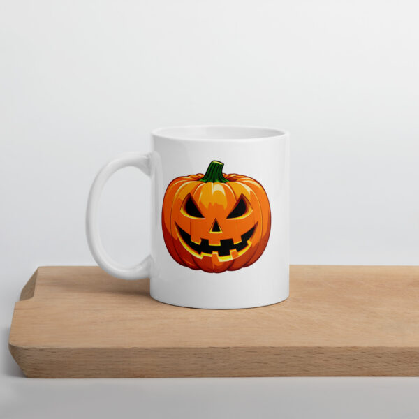 Spooky Pumpkin White glossy mug - Image 2