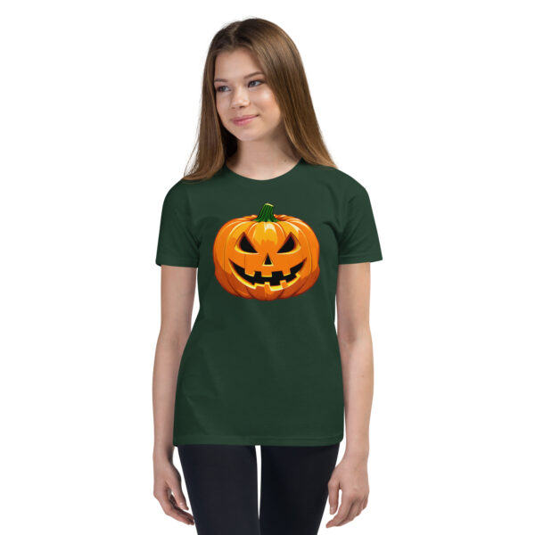 Spooky Pumpkin Youth Short Sleeve T-Shirt - Image 4
