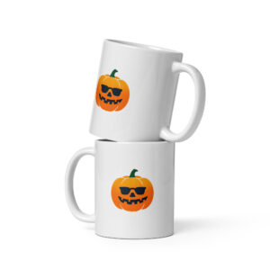 Cool Pumpkin - White glossy mug