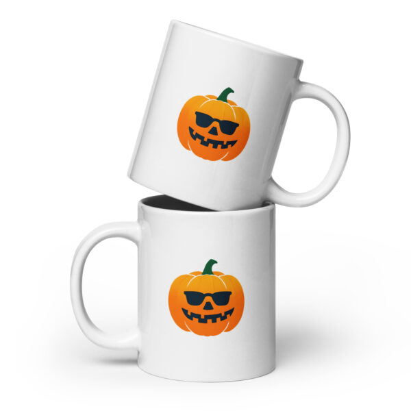 Cool Pumpkin - White glossy mug - Image 3